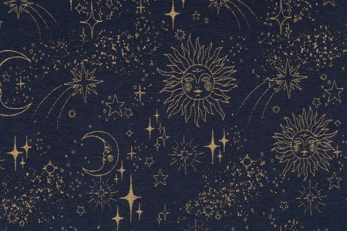 COL 45 - Bleu marine et fils métalisés or